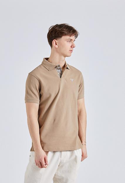 Barbour Tartan Piquet Polo Washed Stone